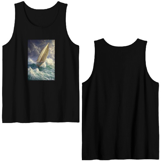 Storm Sail Through Painted Seas Double Sided Tank Tops