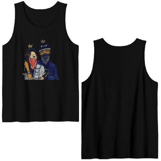 Urban Rebels Masked Duo Double Sided Tank Tops Design