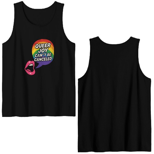 Queer Pride Queer Joy LGBTQ+ Affirmation Trans Double Sided Tank Tops