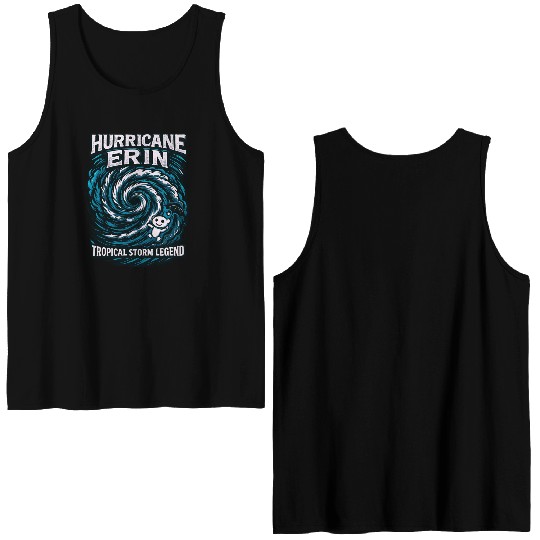 Hurricane Erin Tropical Storm Legend Double Sided Tank Tops