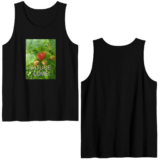 Vivid Raspberry and Greenery Nature Design Double Sided Tank Tops