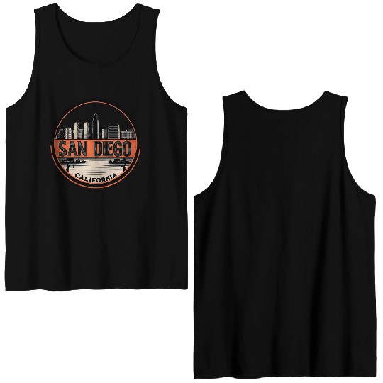 San Diego Skyline Coastal Design Double Sided Tank Tops
