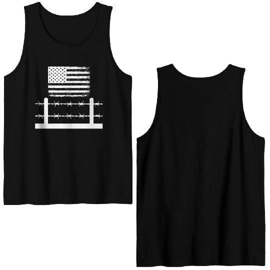 Barbed wire America Double Sided Tank Tops