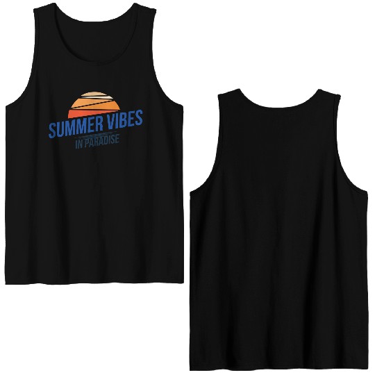 Summer Vibes in Paradise Design Double Sided Tank Tops
