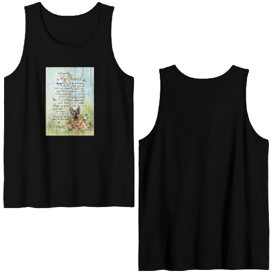 Grateful Pet Friend Prayer Wall Art Double Sided Tank Tops