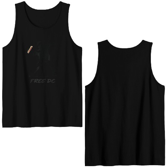 Free DC Sandwich Guy Banksy Style Street Art Double Sided Tank Tops