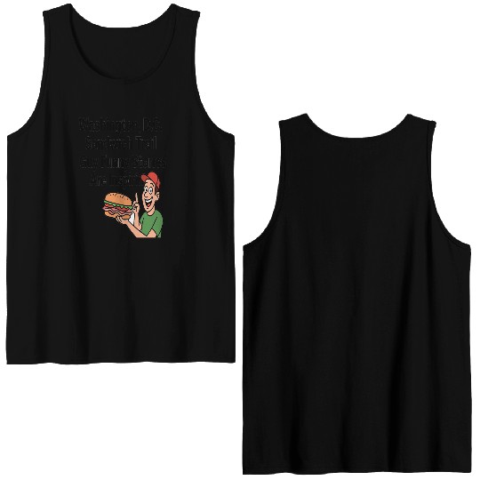 Washington DC Sandwich Throw Guy  Double Sided Tank Tops