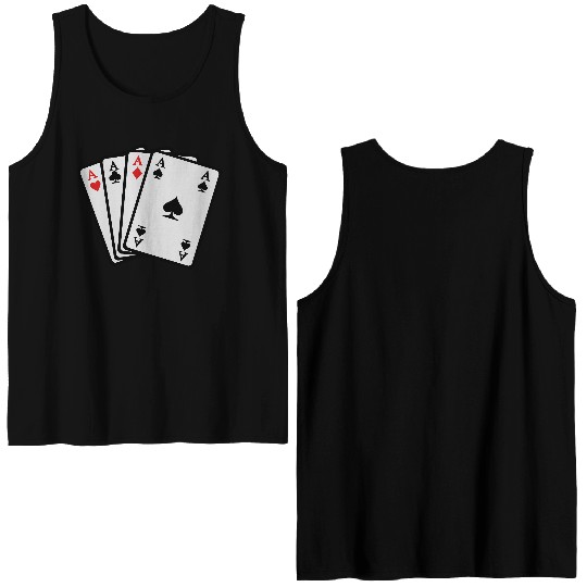 Poker cards Double Sided Tank Tops