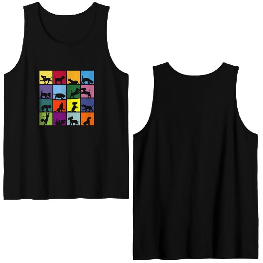 dog cube beagle Double Sided Tank Tops