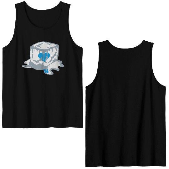 Ice Cube Heart Double Sided Tank Tops