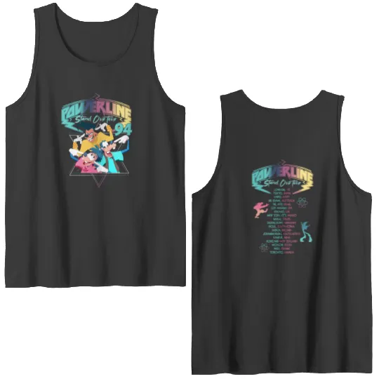 Vintage Disney Powerline Double Sided Tank Tops, Powerline Stand Out Tour Double Sided Tank Tops
