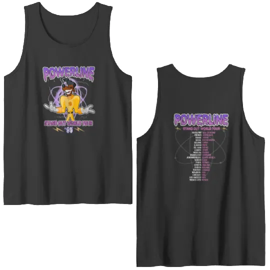 Disney Powerline Goofy Movie Double Sided Tank Tops, Powerline