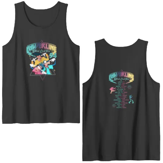 Vintage Disney Powerline Double Sided Tank Tops, Powerline Stand Out Tour Double Sided Tank Tops