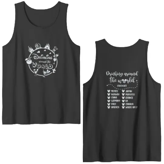Drinking around the world checklist Disney Double Sided Tank Tops Double Sided Tank Tops, Plus Size Disney Double Sided Tank Tops