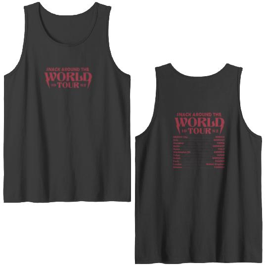Snack Around The World Tour Double Sided Tank Tops, Epcot World Tour Double Sided Tank Tops, Disneyworld Double Sided Tank Tops