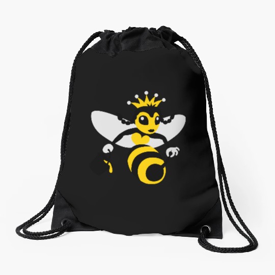 Queen Bee Drawstring Bags