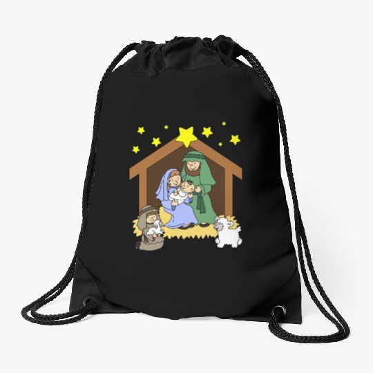 Nativity Scene Drawstring Bags