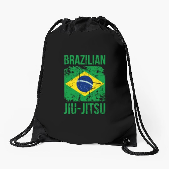 BJJ Brazilian Jiu Jitsu Flag Martial Arts Drawstring Bags