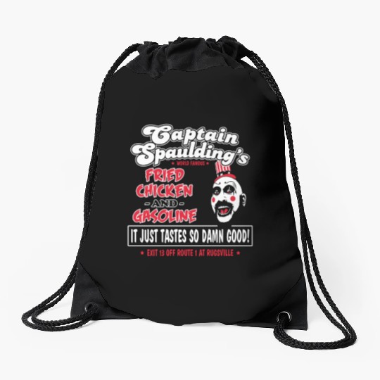 Funny captain spaulding for president Drawstring Bags