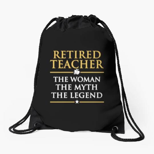 Retired Teacher Drawstring Bags