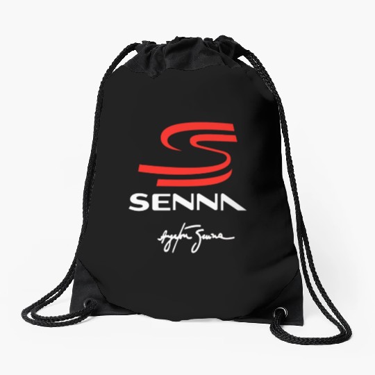 ayrton senna logo Drawstring Bags