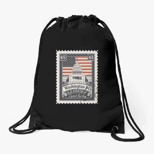 Countries Flags stamp Drawstring Bags