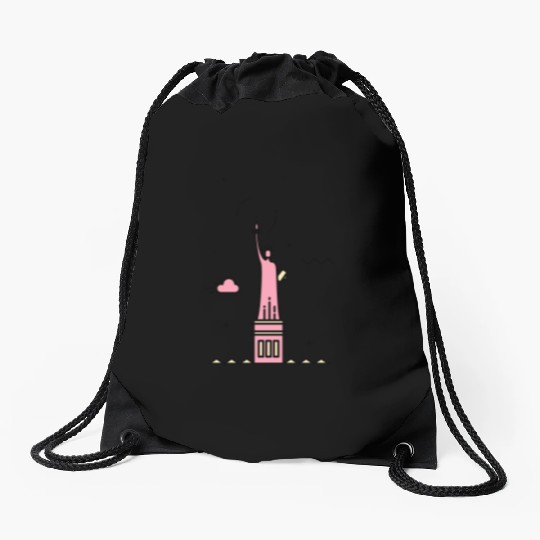 Statue of liberty Drawstring Bags