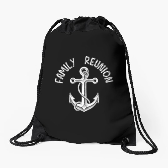 Family reunion anchor Drawstring Bags