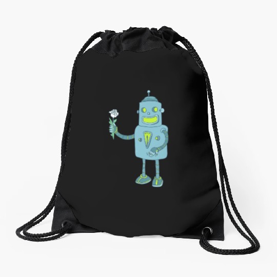 01 robot 1 png vectorstock 4842445 Drawstring Bags