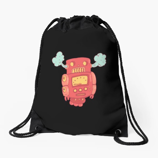 47 robot 52 png vectorstock 4842445 Drawstring Bags