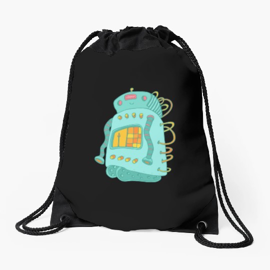 62 robot 66 png vectorstock 4842445 Drawstring Bags