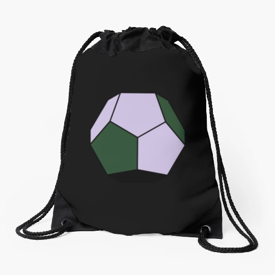 platonic solid Drawstring Bags