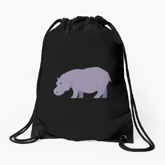 hippo Drawstring Bags
