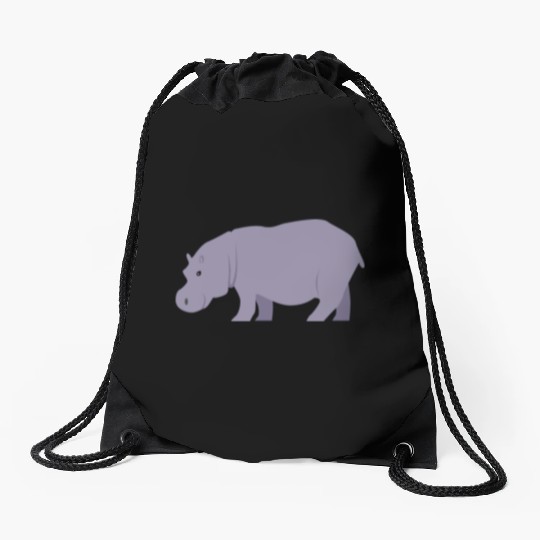 hippo Drawstring Bags