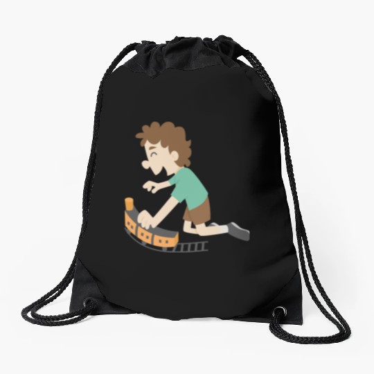 toy train Drawstring Bags