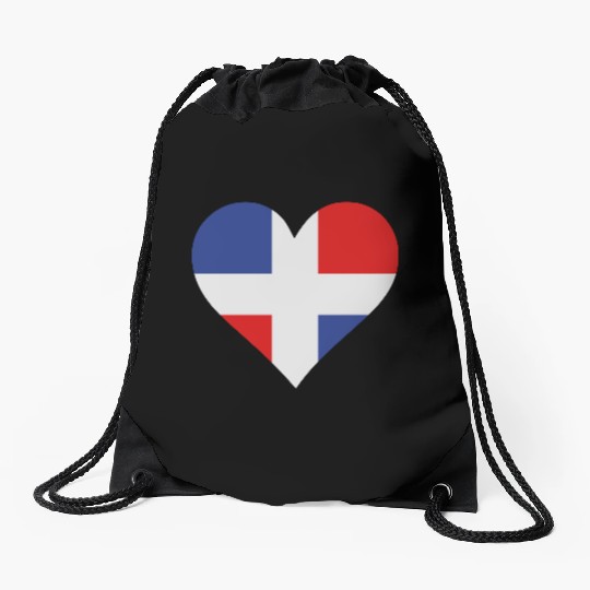 A Heart For The Dominican Republic Drawstring Bags