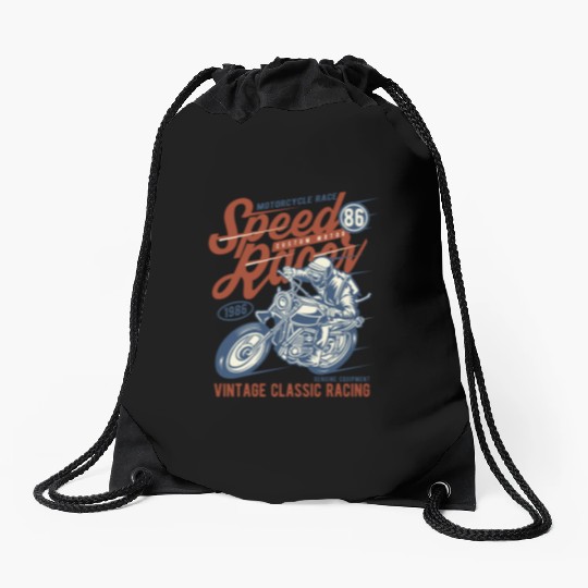 Speed Racer Vintage Classic Racing Drawstring Bags