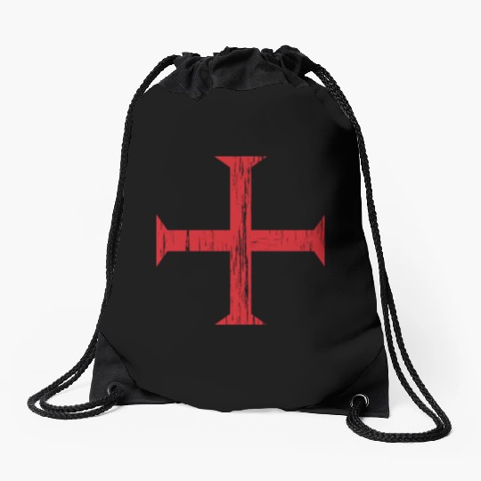 Knights Templar Crusader Cross Drawstring Bags