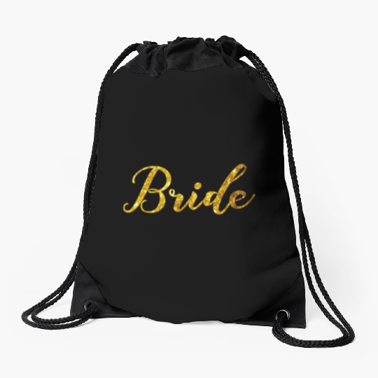 Perfect Brides Crew Bachelorette Party with golden Drawstring Bags