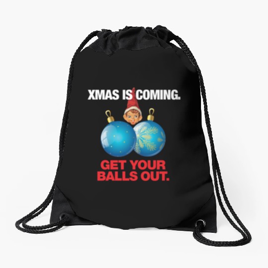 Christmas Balls Drawstring Bags