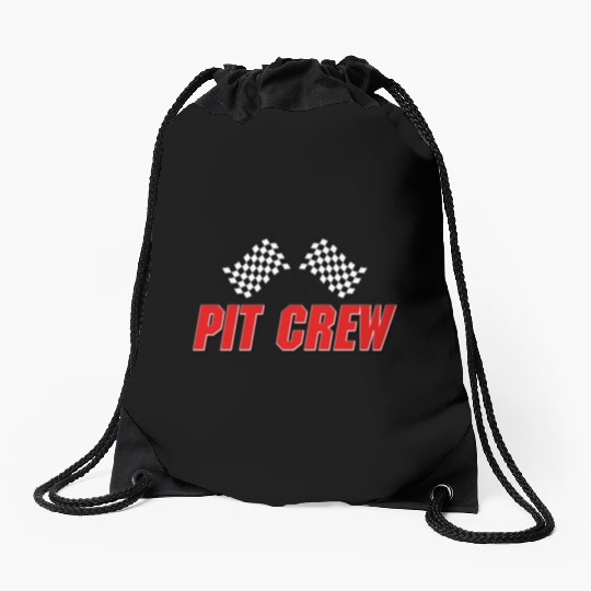 Pit Crew Racing Team Sports Racers Track Pit Stops Drawstring Bags