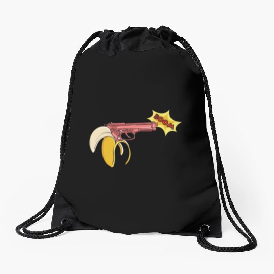 banana gun Drawstring Bags