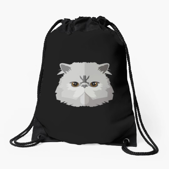 Cat face Drawstring Bags