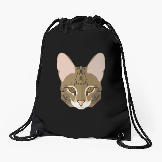 Cat face Drawstring Bags