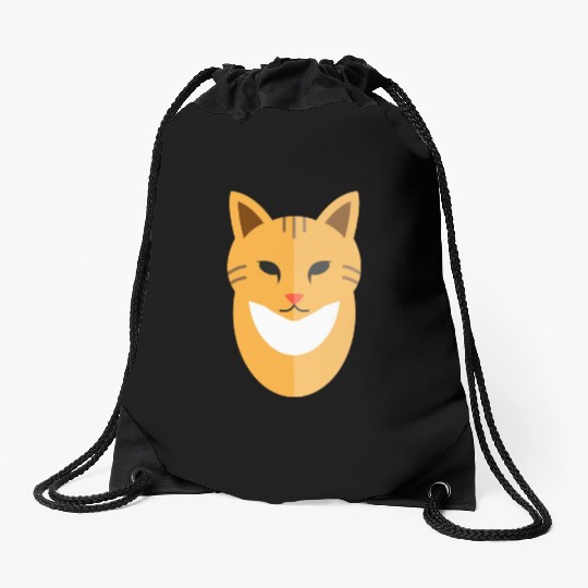 Cat face Drawstring Bags