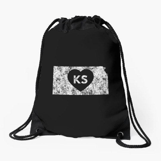 Used I Love Kansas State Drawstring Bags