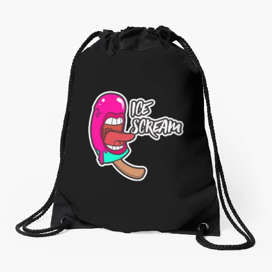 ice scream Drawstring Bags