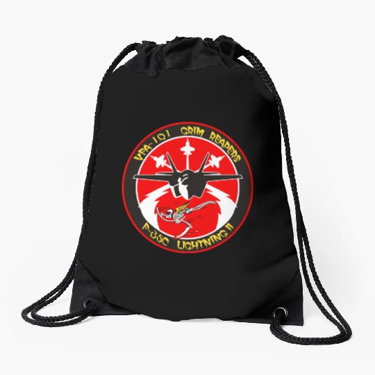 F-35 Lightning II VFA-101 Grim Reapers Drawstring Bags