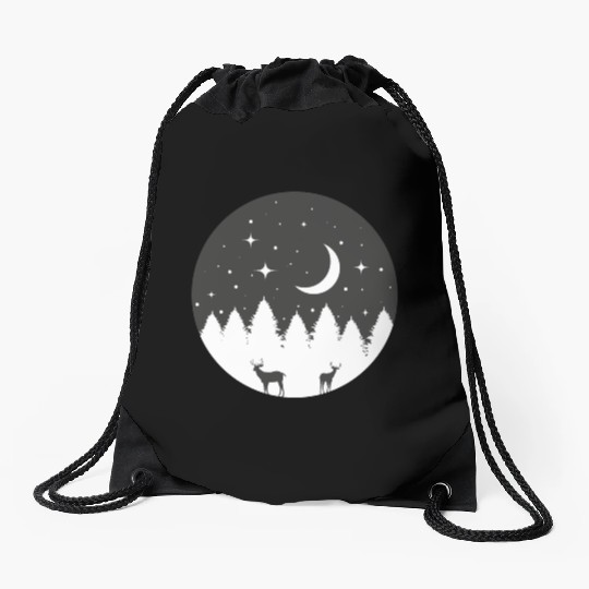 Starry night Drawstring Bags
