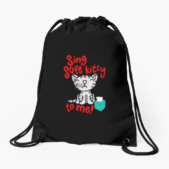 Theory Sing Soft Kitty Song Drawstring Bags